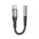 HOCO adapter AUX Jack 3.5 mm (ženski) na USB C (muški) LS33 metalik siva