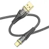 Kabl USB A na USB C Hoco 2.4A 1.2 m U121 crna providna