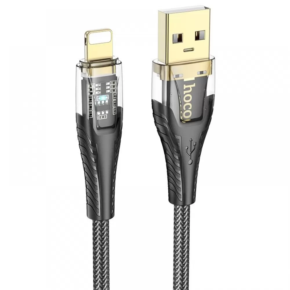 Kabl USB A na Lightning Hoco 2.4A 1.2 m U121 crna providna