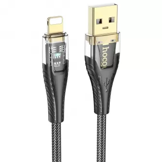 Kabl USB A na Lightning Hoco 2.4A 1.2 m U121 crna providna