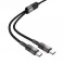 Kabl 2u1 USB C na USB C / USB C Hoco 5A 100W 1.2 m U139 crna