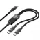 Kabl 2u1 USB C na USB C / USB C Hoco 5A 100W 1.2 m U139 crna