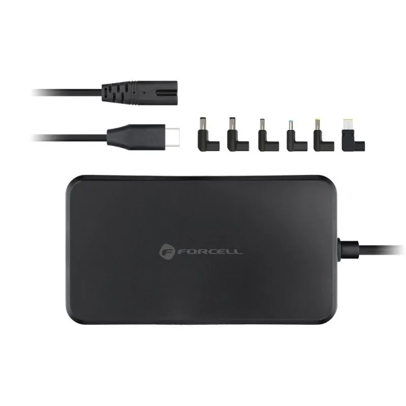 FORCELL F-ENERGY E856 univerzalni punjac za laptop 90W (6 adaptera) crni