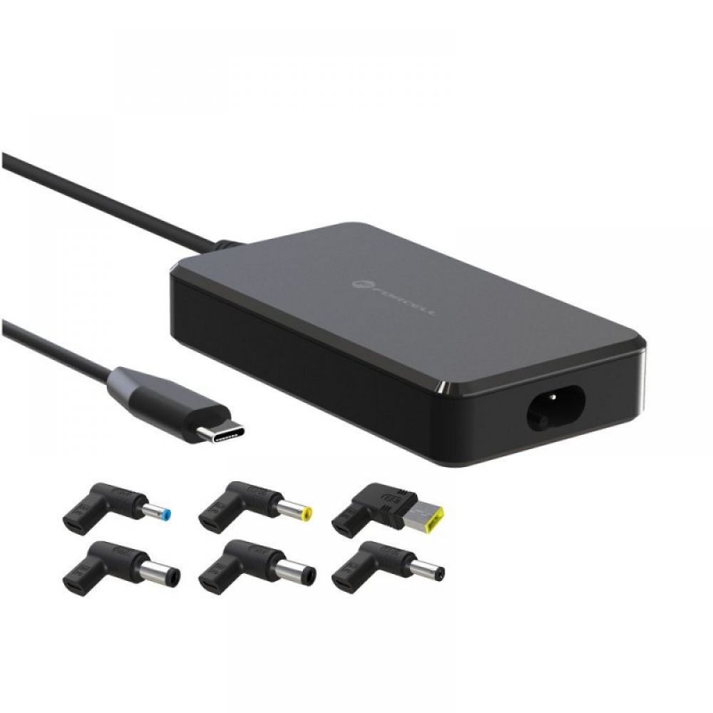 FORCELL F-ENERGY E856 univerzalni punjac za laptop 65W (6 adaptera) crni