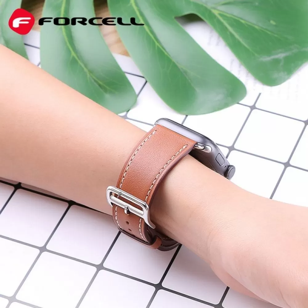 FORCELL F-DESIGN FA20 narukvica od ekoloske koze za APPLE Watch 38/40/41 mm braon