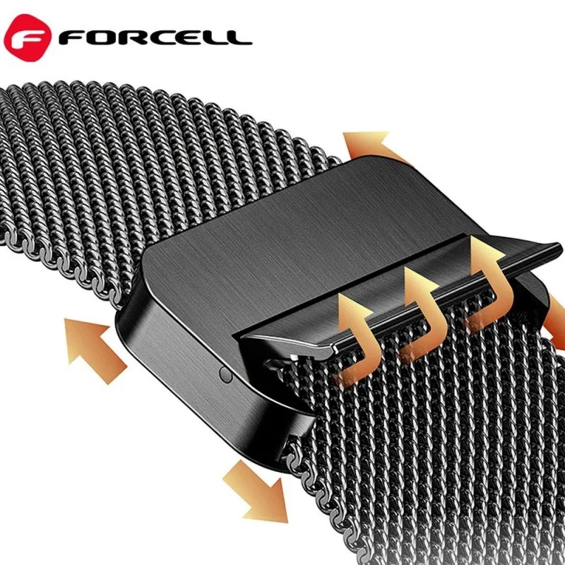 FORCELL F-DESIGN FA14 magnetna narukvica od nehrdjajuceg celika za APPLE Watch 38/40/41 mm crna