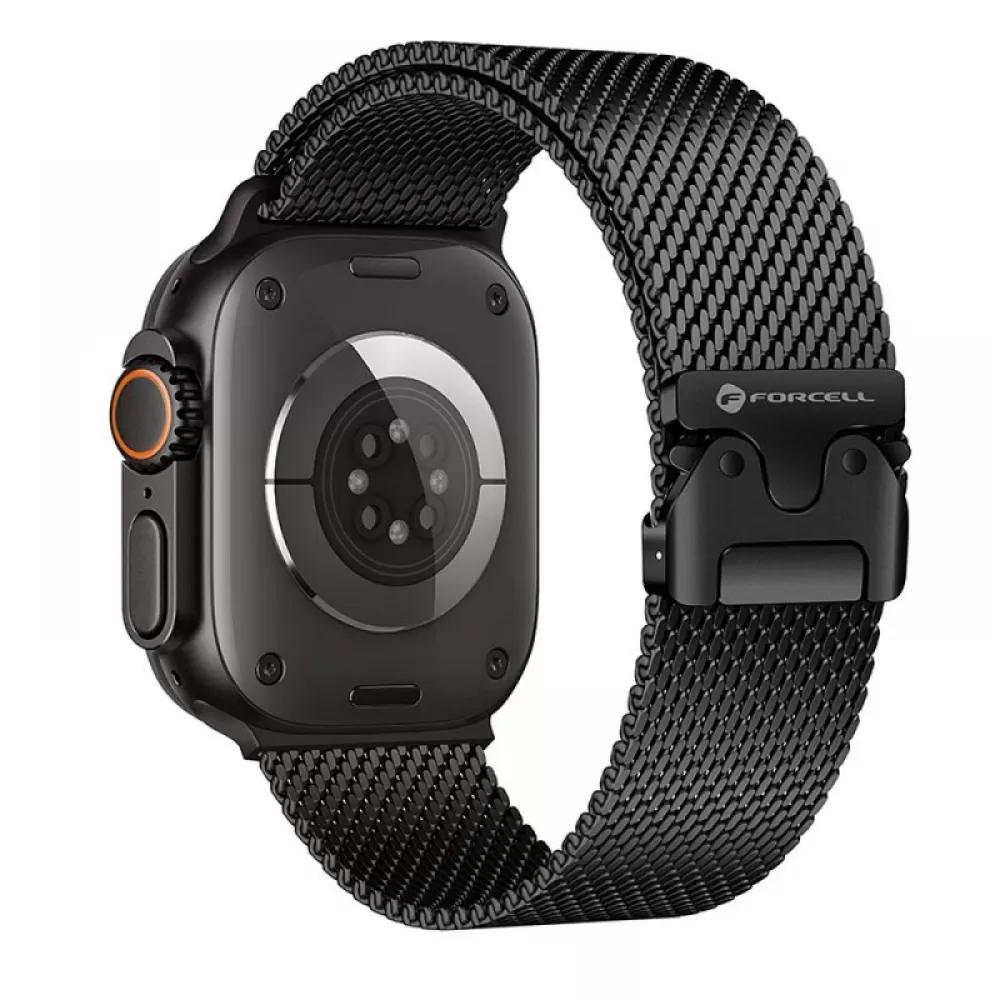 FORCELL F-DESIGN FA11 narukvica od nehrdjajuceg celika za APPLE Watch 42/44/45/49 mm crna