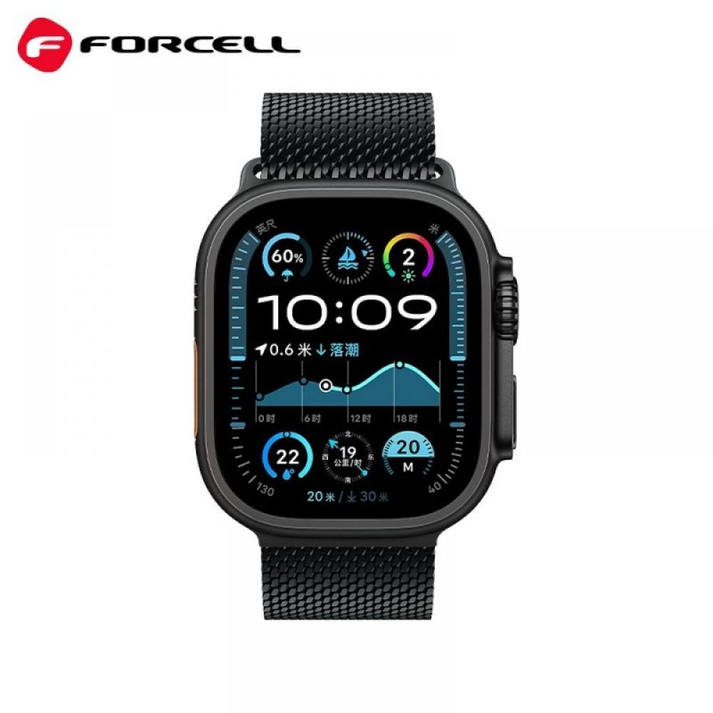 FORCELL F-DESIGN FA11 narukvica od nehrdjajuceg celika za APPLE Watch 38/40/41 mm crna