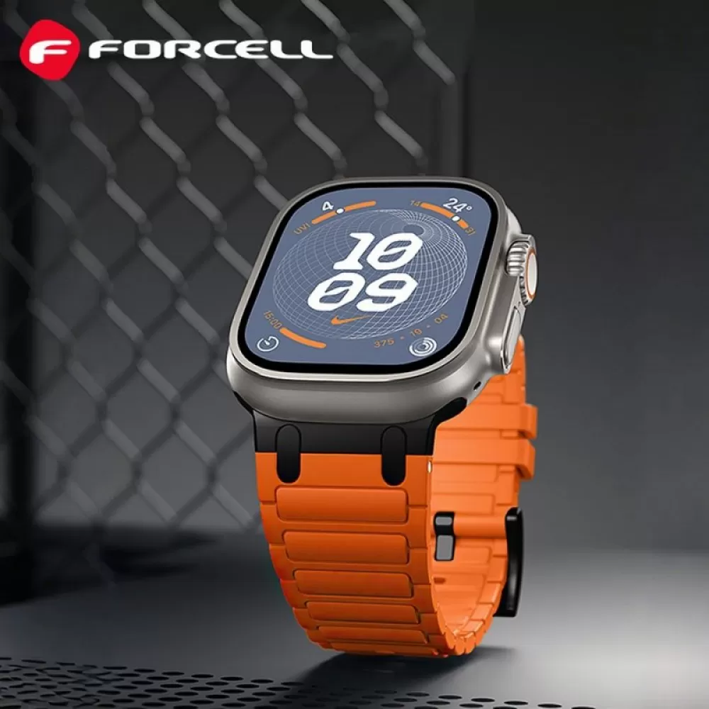 FORCELL F-DESIGN FA06 silikonska narukvica za APPLE Watch 42/44/45/49 mm narandzasta