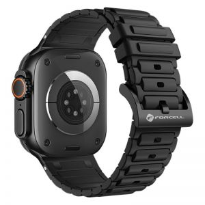 FORCELL F-DESIGN FA06 silikonska narukvica za APPLE Watch 42/44/45/49 mm crna