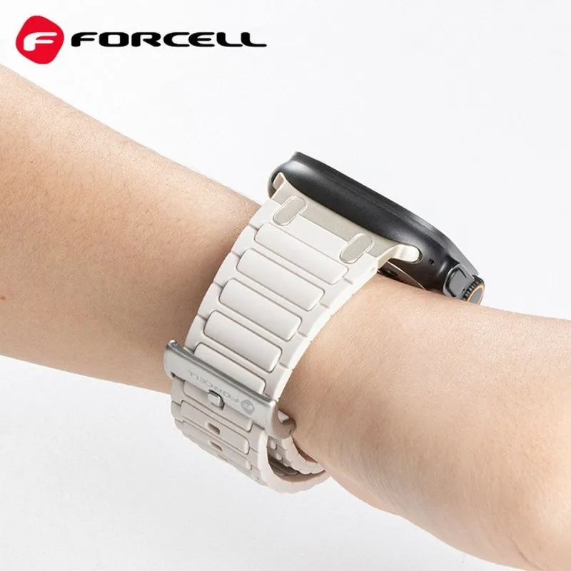 FORCELL F-DESIGN FA06 silikonska narukvica za APPLE Watch 42/44/45/49 mm bela