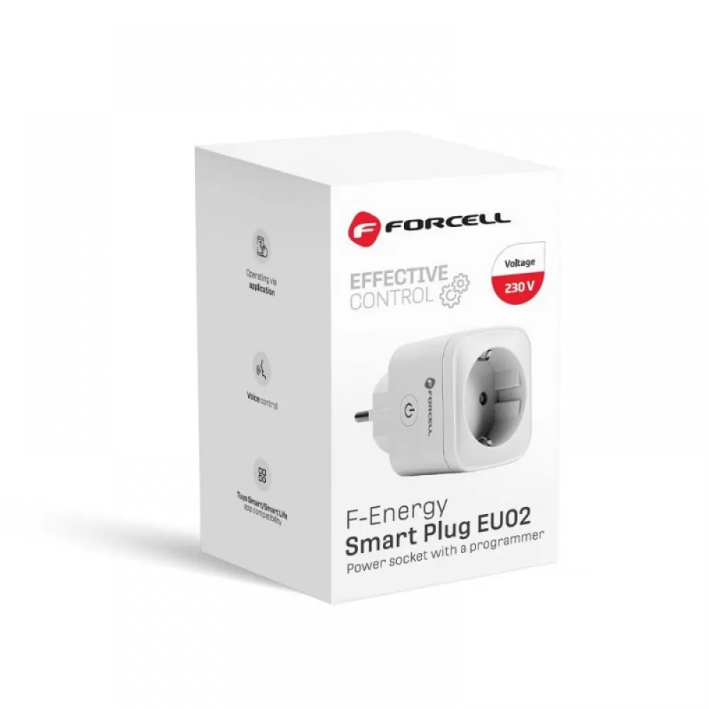 Pametna WiFi uticnica – Forcell F-Energy EU02. bela