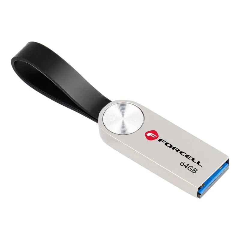 FORCELL F-DATA Metal 64 GB USB fles USB 3.2 Gen 1 (USB A) srebrni