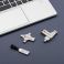 FORCELL F-DATA Metal Quad 32 GB USB flash USB 3.2 Gen 1 (USB A/Type C/Lightning/Micro USB) srebrni