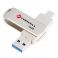 FORCELL F-DATA Metal Duo 16 GB USB flash USB 3.2 Gen 1 (USB A/Type C) srebrni