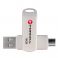 FORCELL F-DATA Metal Duo 16 GB USB flash USB 3.2 Gen 1 (USB A/Type C) srebrni