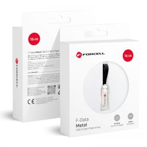 FORCELL F-DATA Metal 16 GB USB flash USB 3.2 Gen 1 (USB A) srebrni