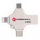 FORCELL F-DATA Metal Quad 128 GB USB flash USB 3.2 Gen 1 (USB A/Type C/Lightning/Micro USB) srebrni