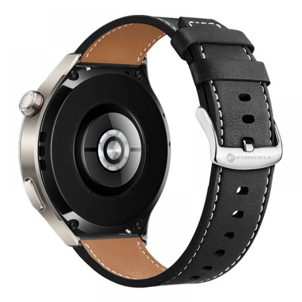 FORCELL F-DESIGN FS21 narukvica od eko koze za SAMSUNG Watch 22 mm crna