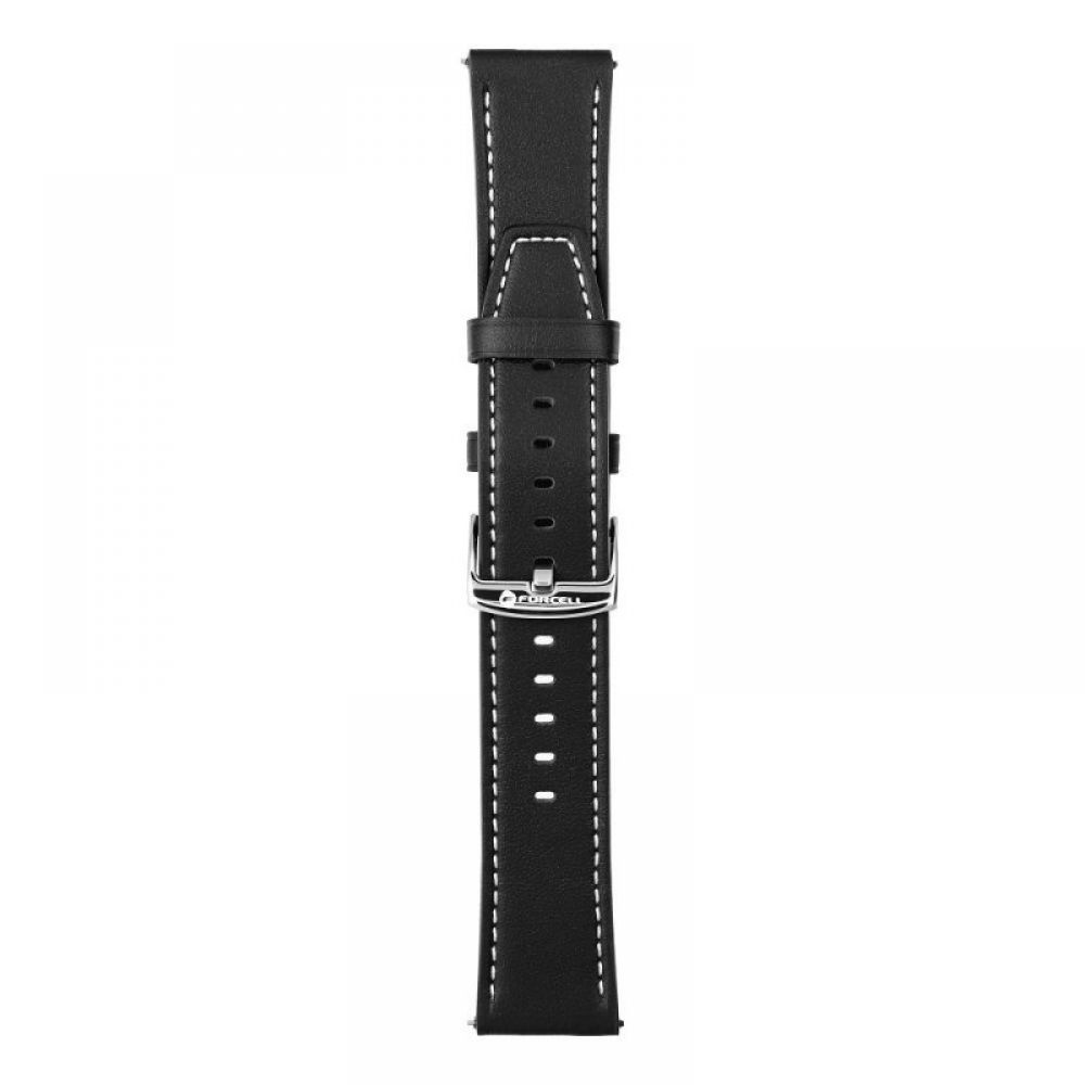 FORCELL F-DESIGN FS21 narukvica od eko koze za SAMSUNG Watch 22 mm crna