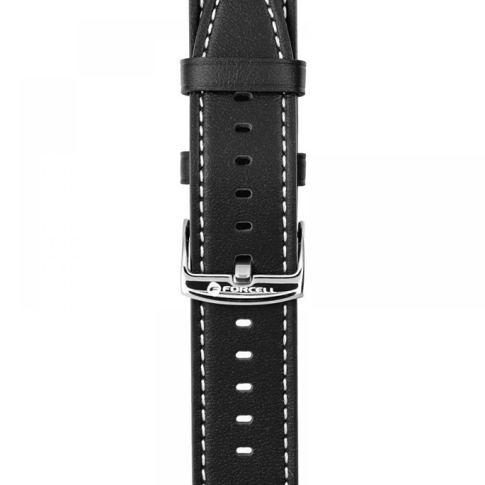 FORCELL F-DESIGN FS21 narukvica od eko koze za SAMSUNG Watch 20 mm crna