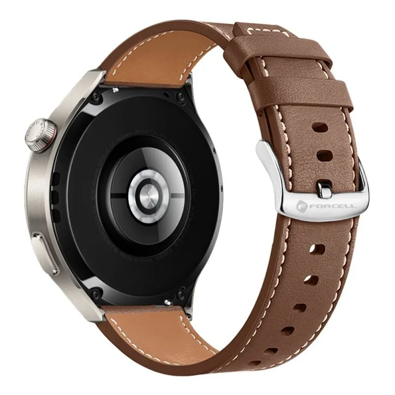 FORCELL F-DESIGN FS21 narukvica od eko koze za SAMSUNG Watch 20 mm braon