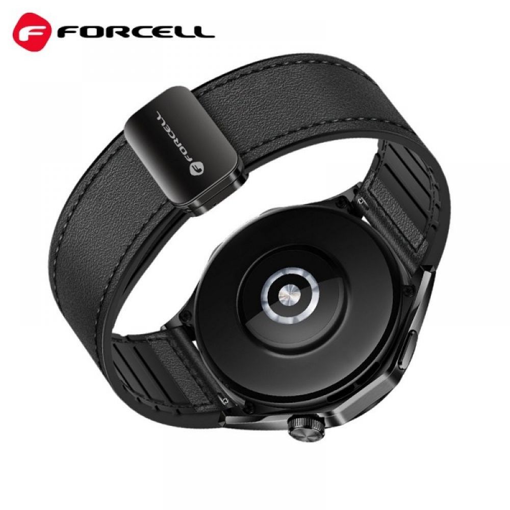 FORCELL F-DESIGN FS20 magnetna narukvica od eko koze za SAMSUNG Watch 20 mm crna