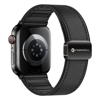 FORCELL F-DESIGN FA21 narukvica od ekoloske koze za APPLE Watch 38/40/41 mm crna