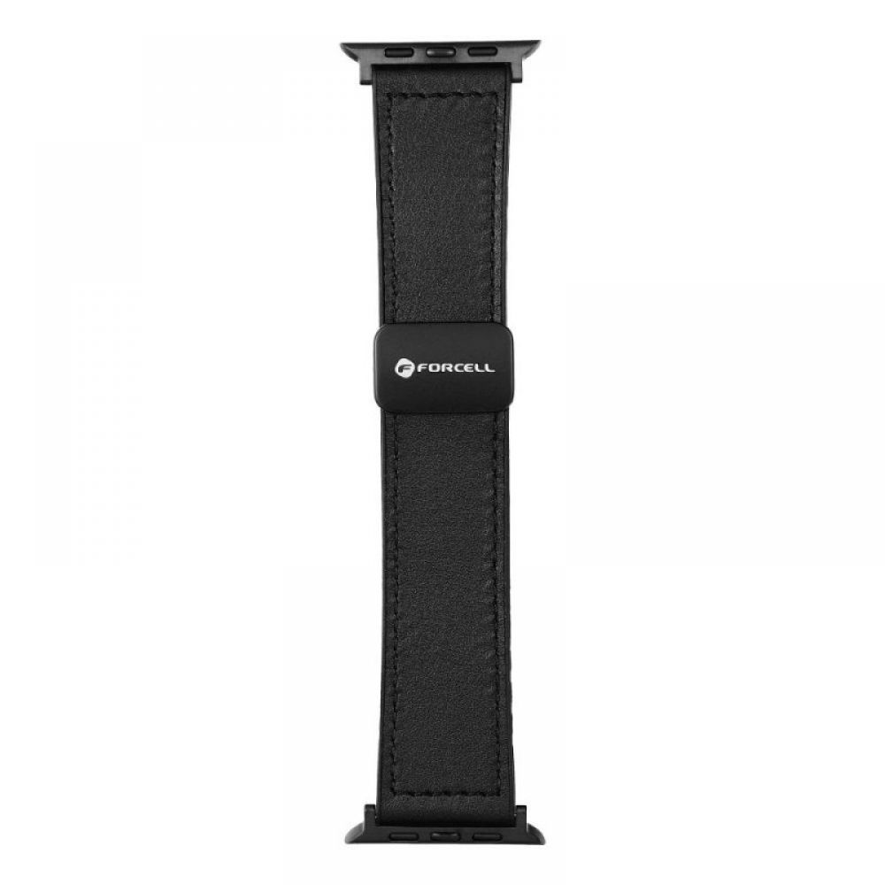 FORCELL F-DESIGN FA21 narukvica od ekoloske koze za APPLE Watch 38/40/41 mm crna