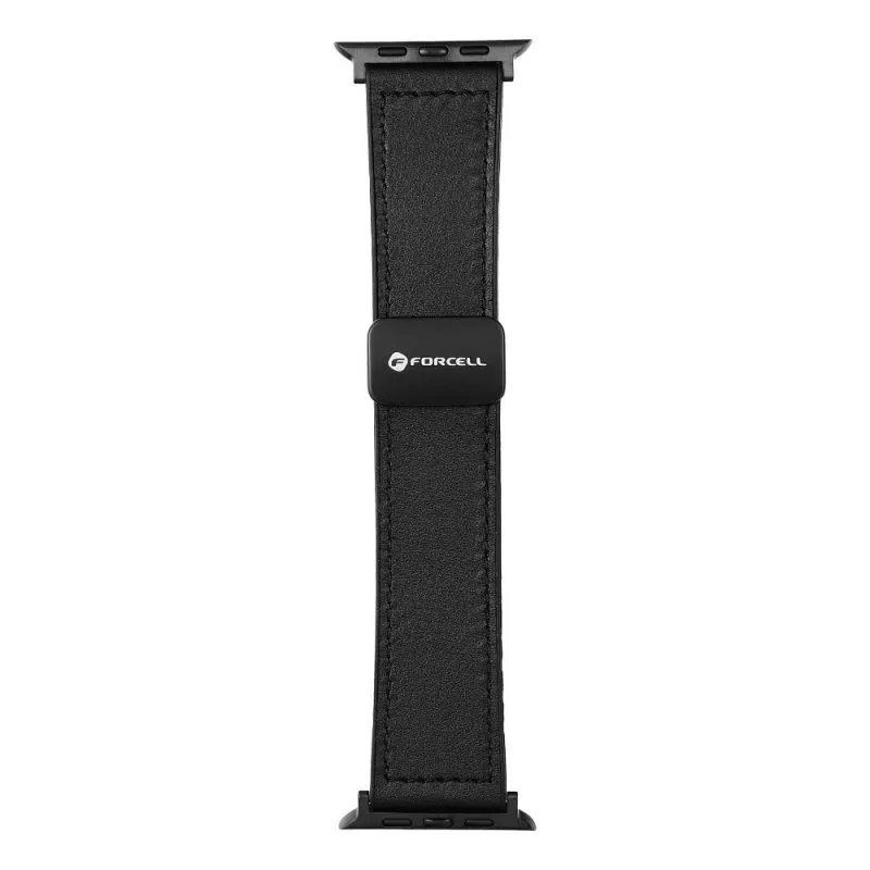 FORCELL F-DESIGN FA21 narukvica od ekoloske koze za APPLE Watch 38/40/41 mm crna