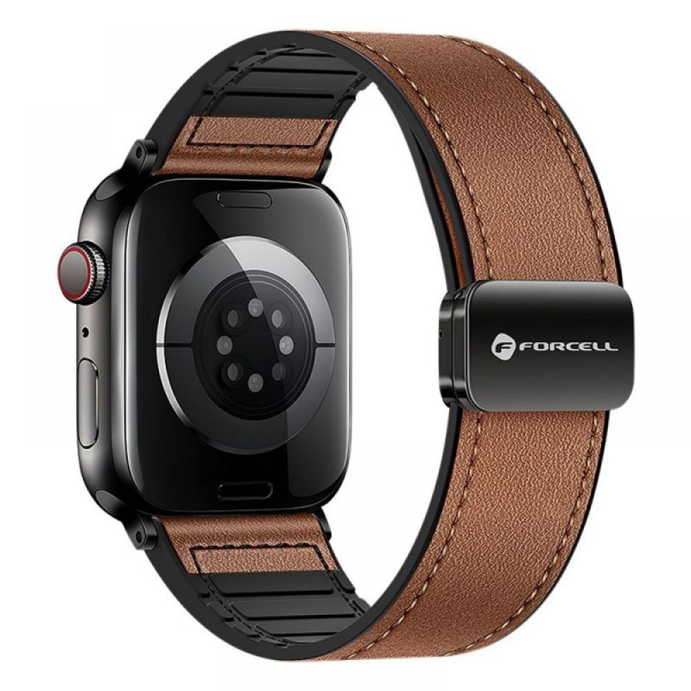 FORCELL F-DESIGN FA21 narukvica od ekoloske koze za APPLE Watch 38/40/41 mm braon