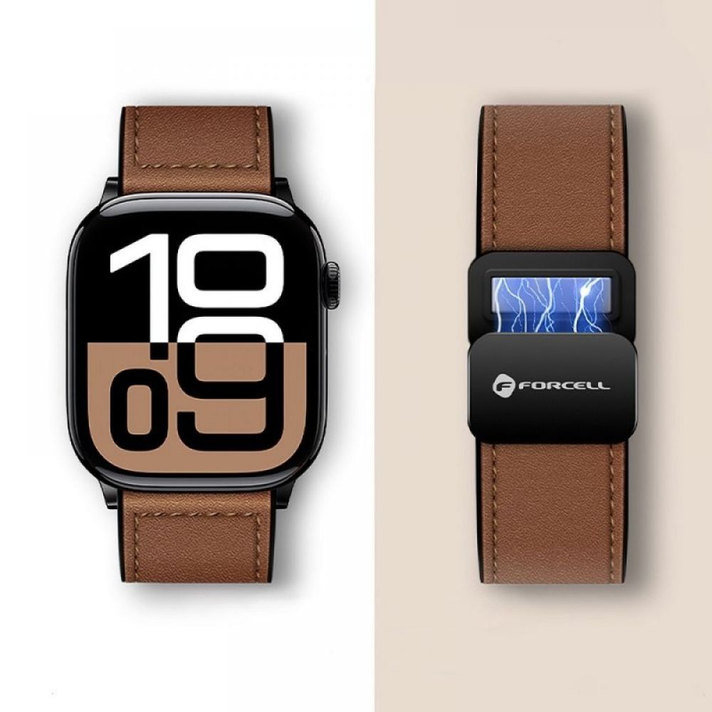 FORCELL F-DESIGN FA21 narukvica od ekoloske koze za APPLE Watch 38/40/41 mm braon