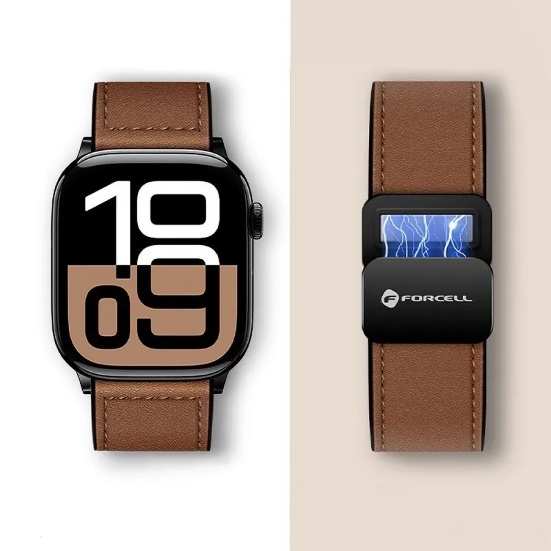 FORCELL F-DESIGN FA21 narukvica od ekoloske koze za APPLE Watch 38/40/41 mm braon