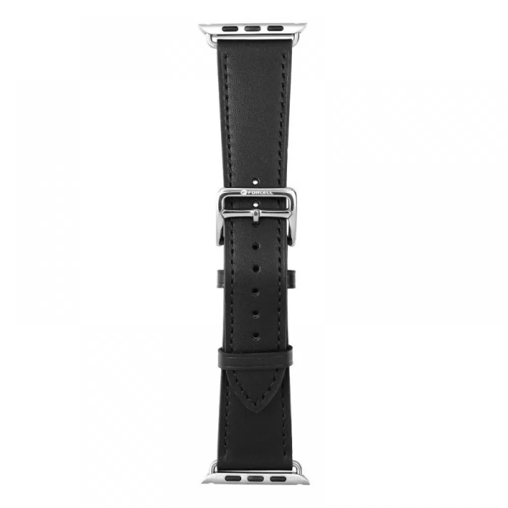 FORCELL F-DESIGN FA20 narukvica od ekoloske koze za APPLE Watch 42/44/45/49 mm crna