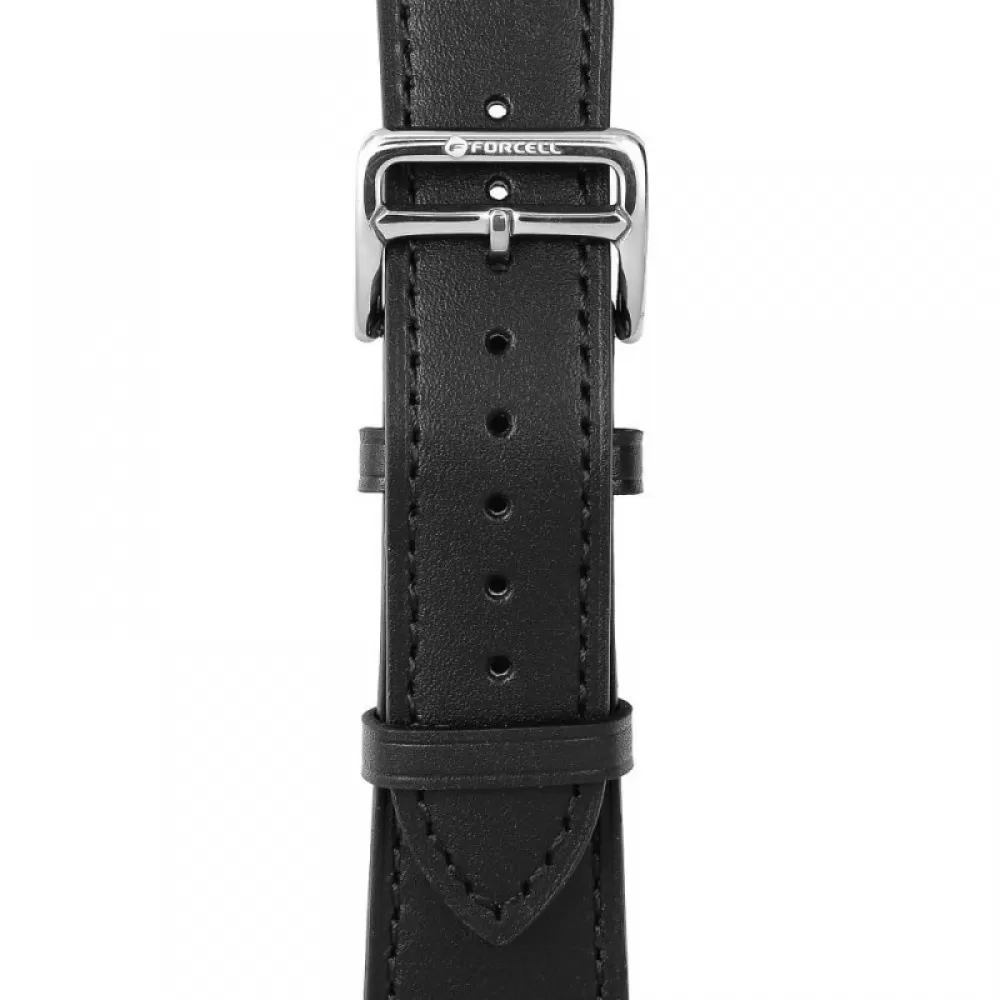 FORCELL F-DESIGN FA20 narukvica od ekoloske koze za APPLE Watch 42/44/45/49 mm crna