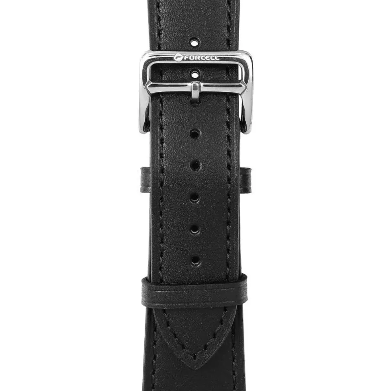 FORCELL F-DESIGN FA20 narukvica od ekoloske koze za APPLE Watch 42/44/45/49 mm crna