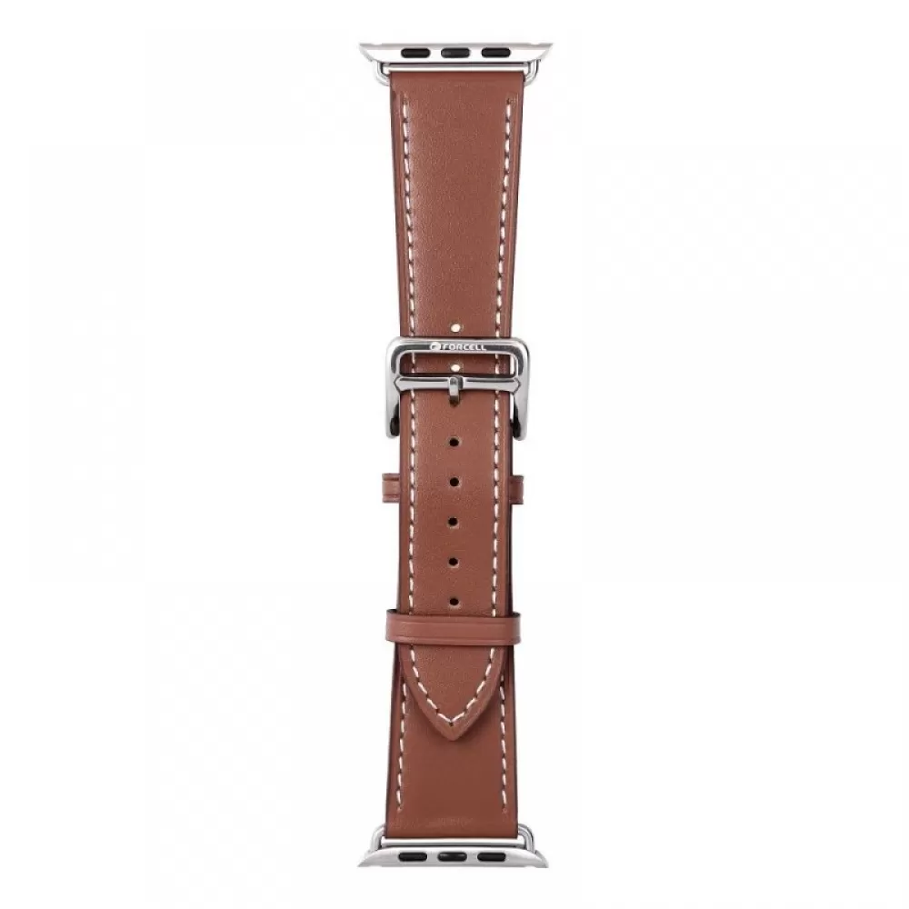 FORCELL F-DESIGN FA20 narukvica od ekoloske koze za APPLE Watch 42/44/45/49 mm braon