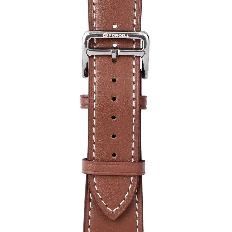 FORCELL F-DESIGN FA20 narukvica od ekoloske koze za APPLE Watch 42/44/45/49 mm braon