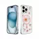 Futrola Luxury Flowers za iPhone 15 Plus (6.7) roze
