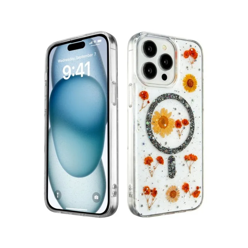 Futrola Luxury Flowers za iPhone 16 (6.1) crna