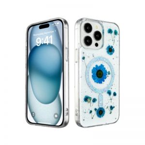 Futrola Luxury Flowers za iPhone 16 (6.1) plava