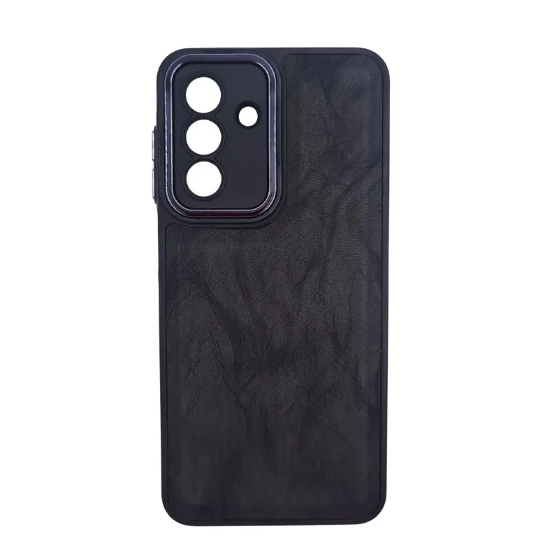 Futrola Leather sa Niklovanim obodom za Samsung A356 Galaxy A35 crna