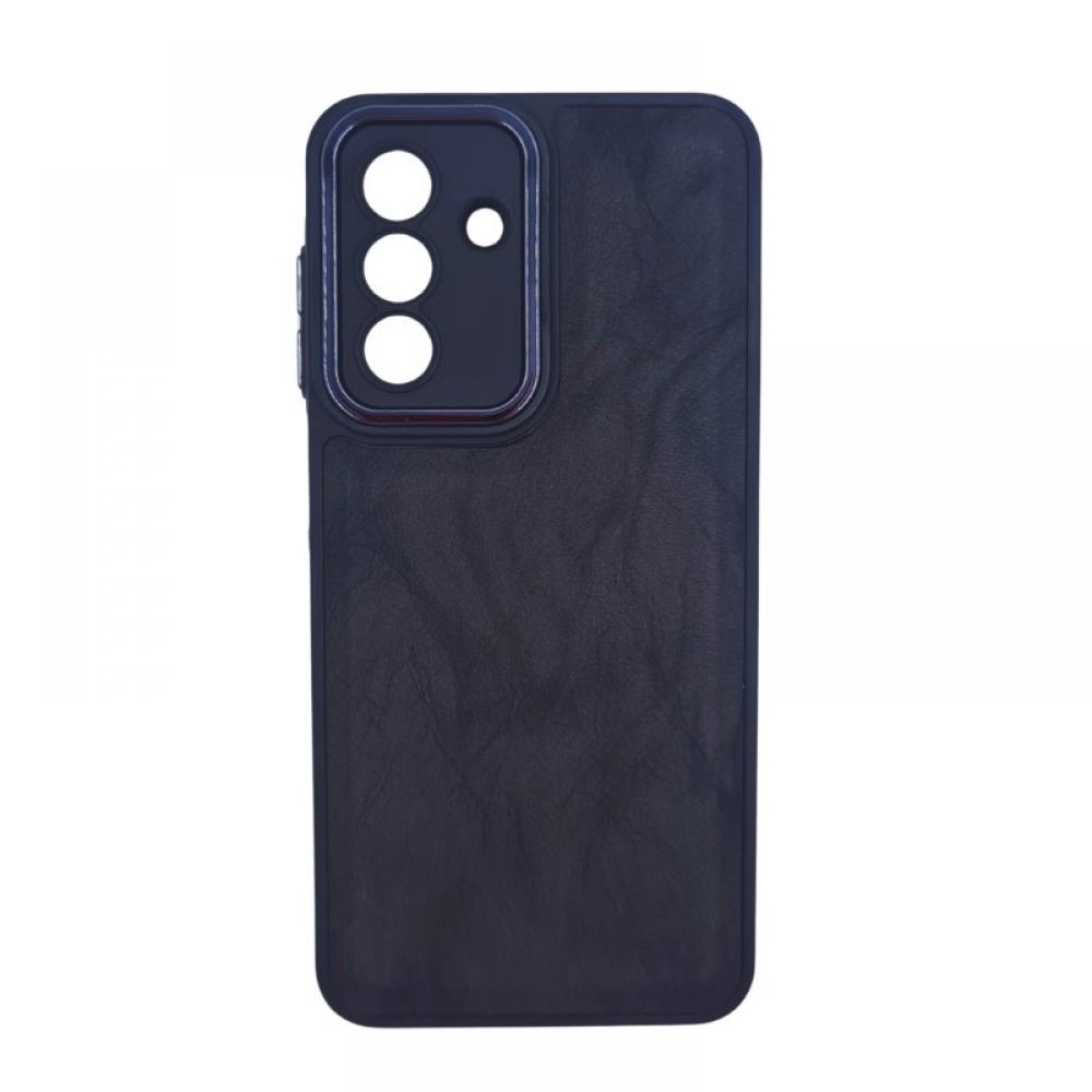 Futrola Leather sa Niklovanim obodom za Samsung A065 Galaxy A06 plava