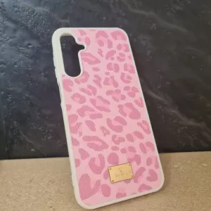 Futrola Leather Print za Samsung A556 Galaxy A55 roze