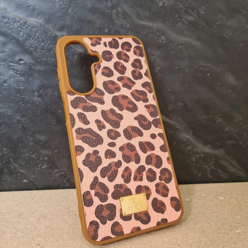 Futrola Leather Print za Xiaomi Redmi Note 14 Pro 4G braon