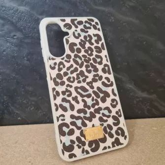 Futrola Leather Print za Xiaomi Redmi Note 14 Pro 5G bela