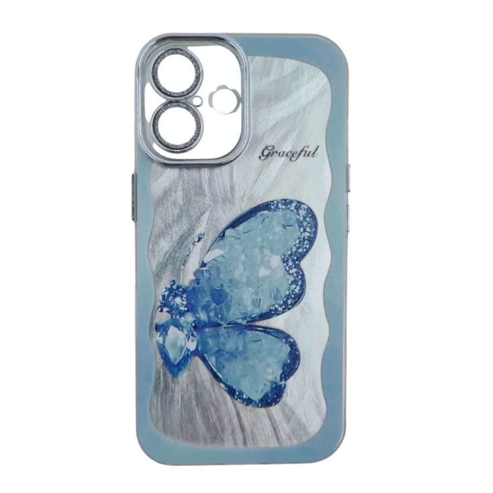 Futrola GraceFul Butterfly za iPhone 16 Pro (6.3) plava