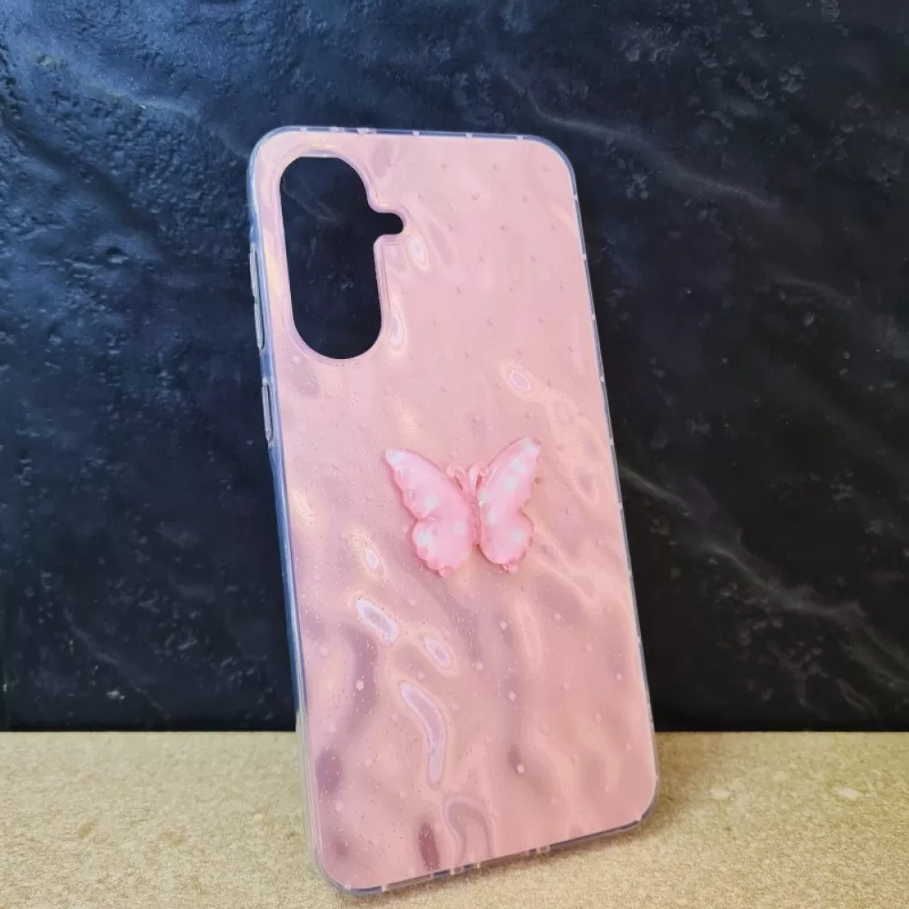 Futrola 3D HOLO Butterfly za Samsung A566 Galaxy A56 roze