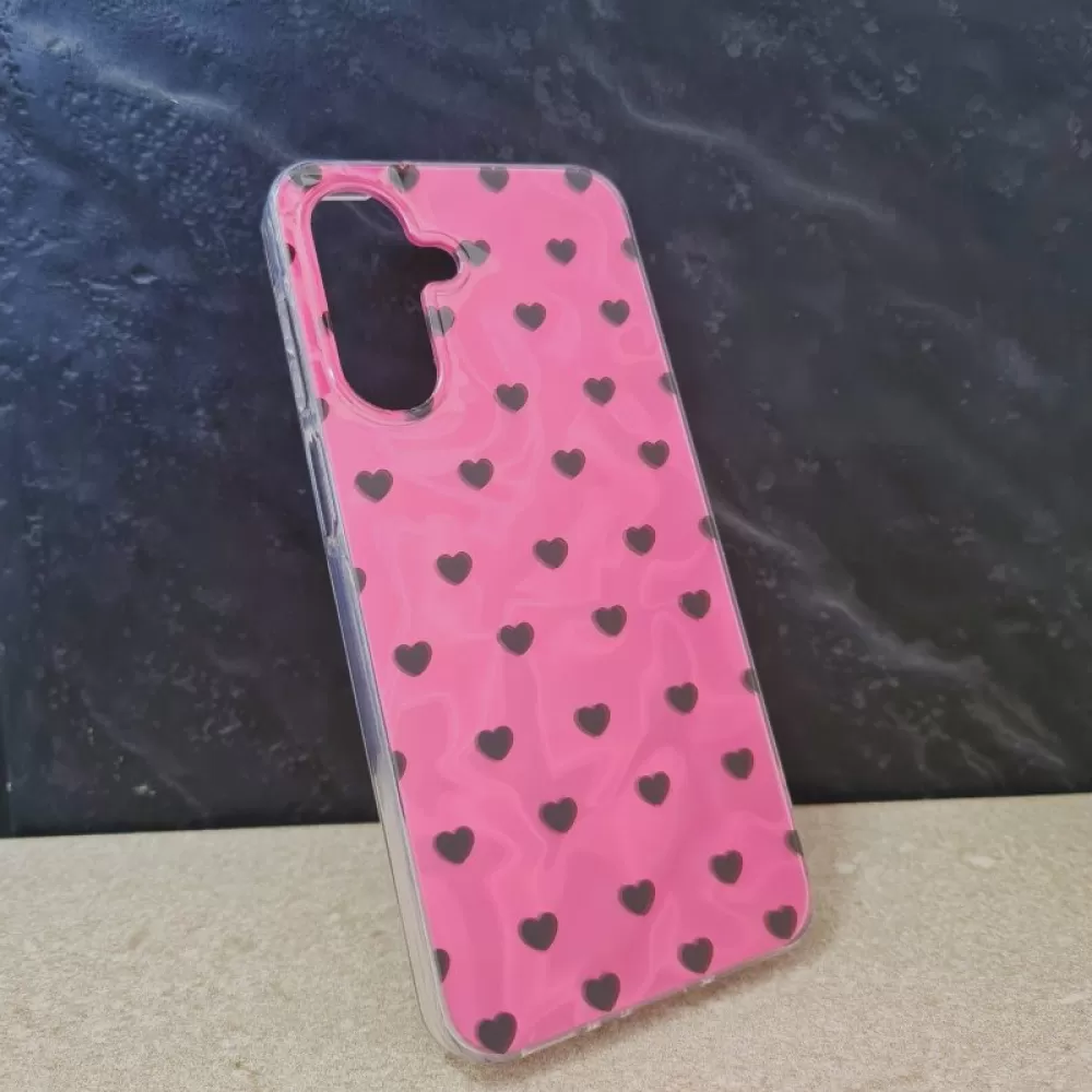 Futrola Sedef Heart za Samsung A066 Galaxy A06 roze