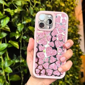 Futrola Luxury Heart za Samsung A166 Galaxy A16 roze